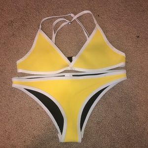 yellow hoaka two piece